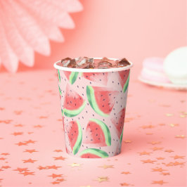 Niedlicher Sommer Kawaii Watercolor Pappbecher