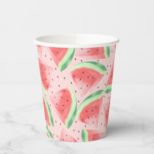 Niedlicher Sommer Kawaii Watercolor Pappbecher (Links)