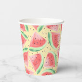 Niedlicher Sommer Kawaii Watercolor Pappbecher (Rückseite)
