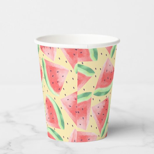 Niedlicher Sommer Kawaii Watercolor Pappbecher (Rechts)