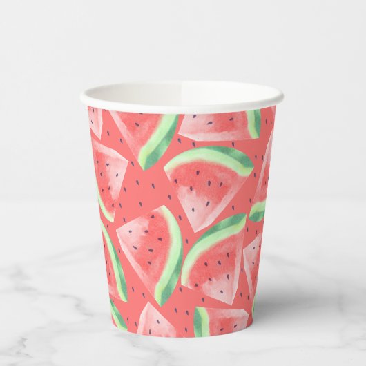 Niedlicher Sommer Kawaii Watercolor Pappbecher (Links)