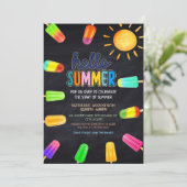 Niedlicher Sommer-Party Einladung (Stehend Vorderseite)