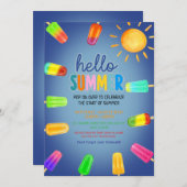 Niedlicher Sommer-Party Einladung (Vorne/Hinten)