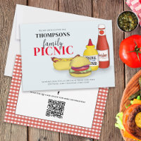 Niedlicher Sommer Picnic Gingham QR Code Social Me