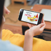 Niedlicher Sommer Picnic GRILLEN Spaß QR Code Soci Einladung