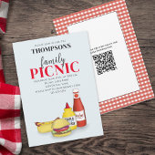 Niedlicher Sommer Picnic Trendy Cookout QR Code Einladung