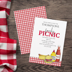 Niedlicher Sommer Picnic Trendy Cookout Whimsical Einladung