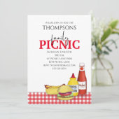 Niedlicher Sommer Picnic Trendy Cookout Whimsical Einladung (Stehend Vorderseite)