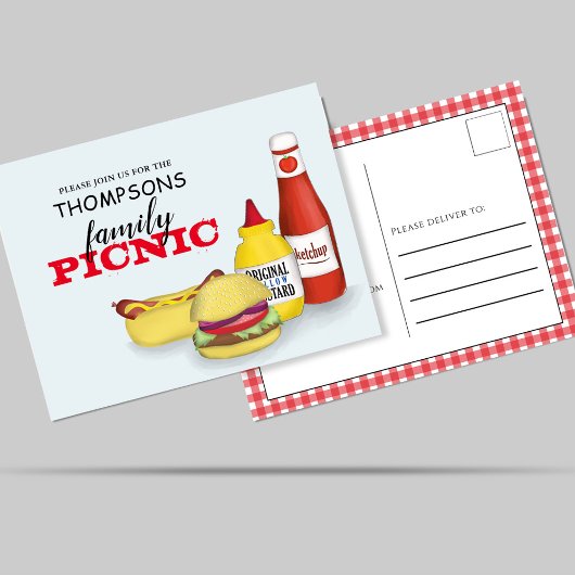 Niedlicher Sommer Picnic Trendy Cookout Whimsical Postkarte