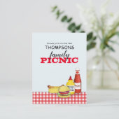 Niedlicher Sommer Picnic Trendy Cookout Whimsical Postkarte (Stehend Vorderseite)
