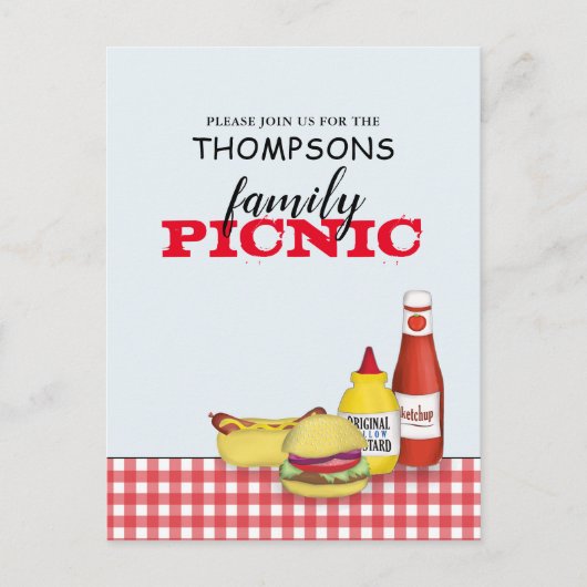 Niedlicher Sommer Picnic Trendy Cookout Whimsical Postkarte (Vorderseite)