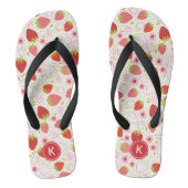 Niedlicher Sommer Pink Strawberry Muster Flip Flop Badesandalen (Fußbett)