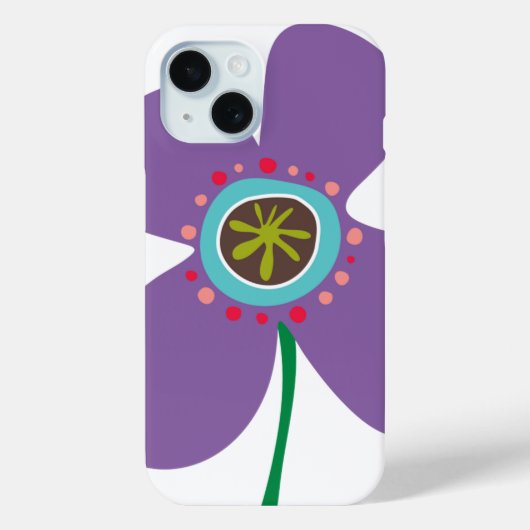 Niedlicher Sommer PurpleDaisy Pop Blume Whimsical Case-Mate iPhone Hülle (Rückseite)