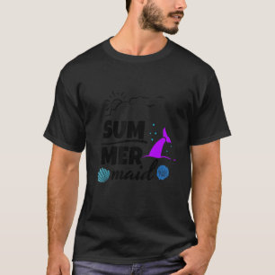 Niedlicher Sommer Schöner Meerjungfrau-Schwanz mit T-Shirt