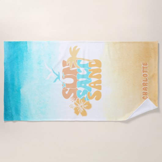 Niedlicher Sommer Strandtuch (Vorderseite)
