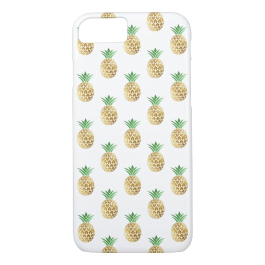 Niedlicher Sommer Tropical Gold Foil Ananas Muster Case-Mate iPhone Hülle (Rückseite)