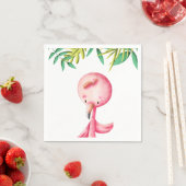 Niedlicher Sommer tropischer Flamingo Serviette (Beispiel)