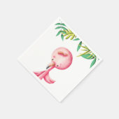 Niedlicher Sommer tropischer Flamingo Serviette (Ecke)