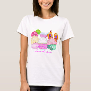 NIEDLICHER Sommer-u. Kuchen-Liebhaber-Spaghettis T-Shirt