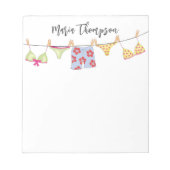 Niedlicher Sommer Whimsical Swimsuits Funny Notizblock (Vorderseite)