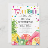 Niedlicher Sommer ZWEI-tti Fruitti Fruit 2. Geburt Einladung (Vorderseite)