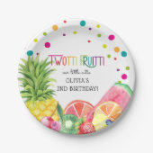 Niedlicher Sommer ZWEI-tti Fruitti Fruit 2. Geburt Pappteller (Vorderseite)