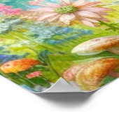 Niedlicher Sommeranzug mit Wildblumen Poster (Ecke)