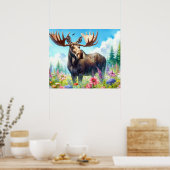 Niedlicher Sommeranzug mit Wildblumen Poster (Küche)