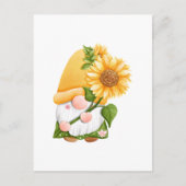 Niedlicher Sommergarten mit Sonnenblumen Postkarte (Vorderseite)