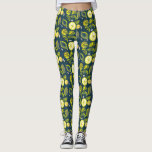 Niedlicher Sommerlemon Citrus Doodle Yellow Blue Leggings<br><div class="desc">Niedliche sommerliche Zitrusfrüchte-Doodkunst: Dieses Design macht Sie und Ihre Zuhause einzigartig und schön</div>