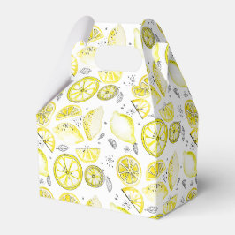 Niedlicher Sommerlemon Citrus Doodle Yellow Geschenkschachtel