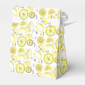 Niedlicher Sommerlemon Citrus Doodle Yellow Geschenkschachtel (Rückseite)