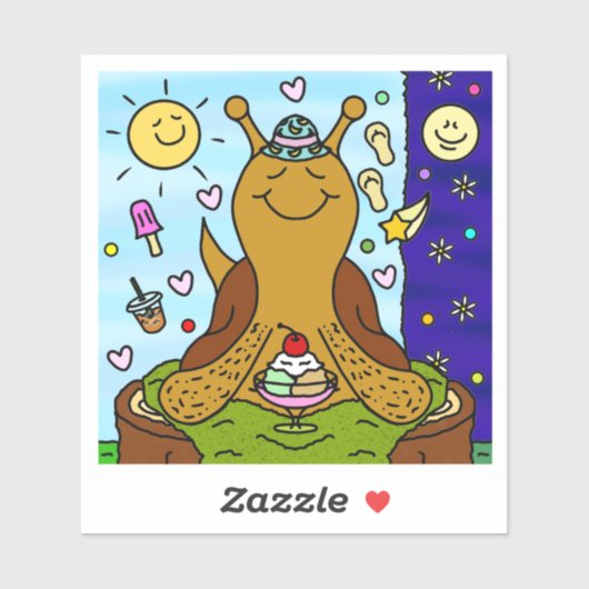 Niedlicher Sommerspass Aufkleber (Blatt)