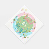 Niedlicher Sommerspass farbenfrohe Confetti Dots Serviette (Ecke)