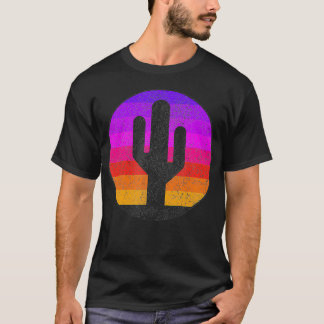 Niedlicher Sommerstil Vintag Retro Saguaro Cactus  T-Shirt