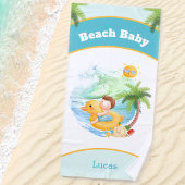 Niedlicher Sommerurlaub Name Beach Boy Strandtuch