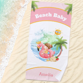 Niedlicher Sommerurlaub Name Beach Girl Strandtuch