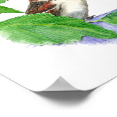 Niedlicher Song Sparrow, Bird, Garden, Tierart Poster (Ecke)