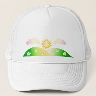 Niedlicher Sonne kawaii Cartoon Truckerkappe