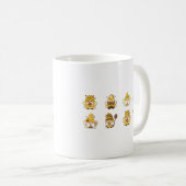 Niedlicher Sonnenblumenknochen Kaffeetasse (VorderseiteRechts)