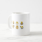 Niedlicher Sonnenblumenknochen Kaffeetasse (Vorderseite Links)