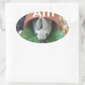 Niedlicher Sonnendach Ovaler Aufkleber (Tasche)