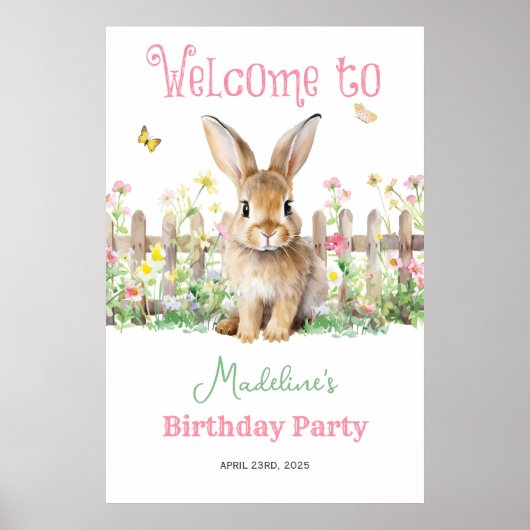 Niedlicher Sonnengarten *NUR "Welcome Sign Poster" Poster (Vorne)