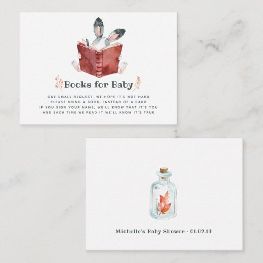 Niedlicher Sonnenherbst - Babydusche buchen Begleitkarte (Vorne/Hinten)