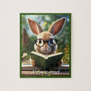 niedlicher Sonnenschein in Brille Liebe zum Lesen Puzzle