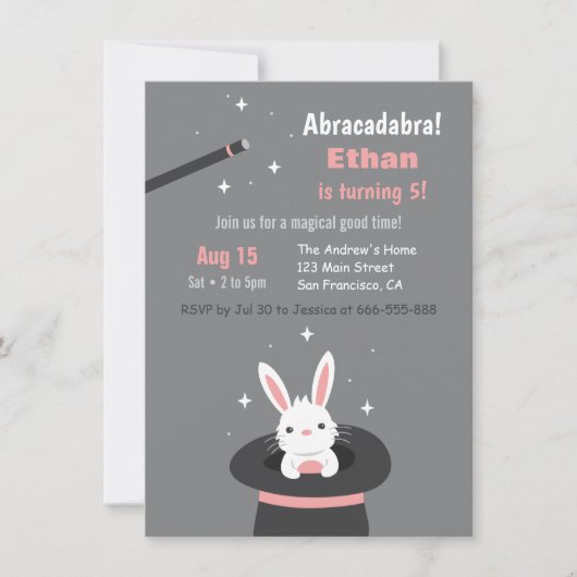 Niedlicher Sonnenschein in Hat Kids Magic Geburtst Einladung (Vorderseite)