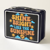 niedlicher Sonnenschein Metall Brotdose (Rückseite)