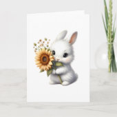 Niedlicher Sonnenschein mit Sonnenblume Alleingang Karte (Vorderseite)