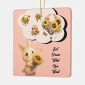 Niedlicher Sonnenschein mit Sonnenblumendekor Keramikornament (Links)