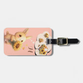 Niedlicher Sonnenschein mit Sonnenblumenspeck Gepäckanhänger (Vorderseite horizontal)